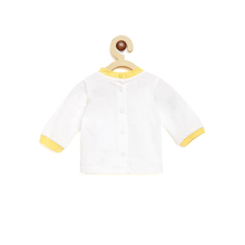 Printed Long-sleeve 2Pcs Set White image number 1